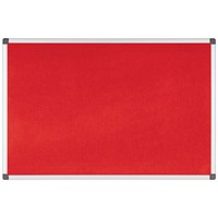 Bi-Office New Generation A9 Felt Noticeboard, 2400x1200mm, Red