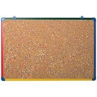 Bi-Office Schoolmate Noticeboard, 600x450mm, Multicoloured Frame