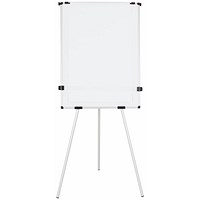 Bi-Office Earth Kyoto Tripod Magnetic Easel, With Paper Roll, With Extendable Arms, Silver