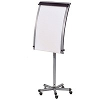 Bi-Office Roll Up Magnetic Mobile Easel, 70x100cm, Silver Finish Surface