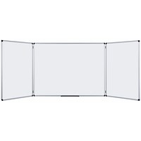 Bi-Office Maya Trio Magnetic Whiteboard, Aluminium Frame, 1200x900mm