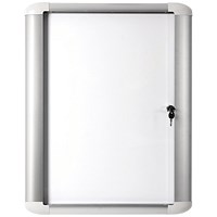 Bi-Office Mastervision Outdoor Magnetic Whiteboard Display Case, 9xA4, Aluminium Frame