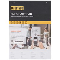 Bi-Office Gridded Flipchart Pad, 30 sheets, 70gsm Paper, A1, Pack of 5