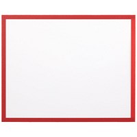 Bi-Office Adhesive Document Holder, A4, Red, Pack of 5