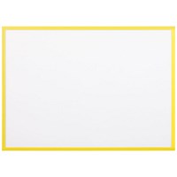 Bi-Office Adhesive Document Holder, A4, Yellow, Pack of 5