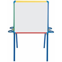 Bi-Office Schoolmate A- Frame Magnetic Lacquered Steel Whiteboard, 84x104x63cm