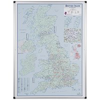 Bi-Office Maya Magnetic British Isles Sales & Marketing Map, 1200x900mm