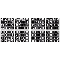 Bi-Office Magnetic Changeable Characters Numbers, 23mm, White on Black, Pack of 144