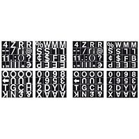 Bi-Office Magnetic Changeable Characters Numbers, 19mm, White on Black, Pack of 144