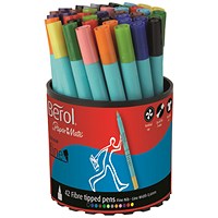 Berol Assorted Water-Based Colourfine Pen Tub (Pack of 42) S0376490