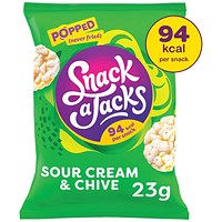 Snack a Jacks Sour Cream and Chive Rice Cakes, 23g, Pack of 24