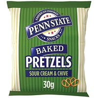 Penn State Sour Cream and Chive Pretzels, 30g, Pack of 33