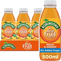 Robinsons Ready To Drink Peach Mango Squash, 500ml, Pack of 12