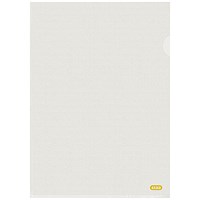 Elba Recycled A4 Cut Flush Folders, Clear, Pack of 100