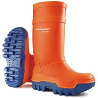 Dunlop Purofort Thermo+ Full Safety Wellington Boots, Orange, 5