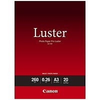 Canon LU-101 A3 Luster Paper, 20 Sheets