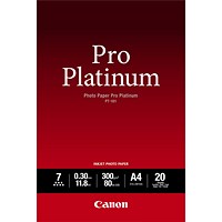 Canon PT-101 Pro Platinum A4 Photo Paper 20 Sheets - 2768B016