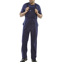 Beeswift Cotton Drill Bib & Brace, Navy Blue, 42