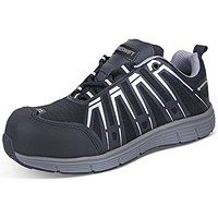 Beeswift S3 Non Metallic Trainers, Black & Grey, 13