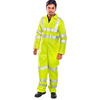 Beeswift Tesla Fire Retardant Anti-Static EN471 Boilersuit, Saturn Yellow, 56