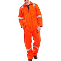 Beeswift Fire Retardant Nordic Design Boilersuit, Orange, 36