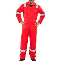 Beeswift Fire Retardant Nordic Design Boilersuit, Red, 60