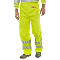 Beeswift Fire Retardant Anti-Static Trousers, Saturn Yellow, Medium