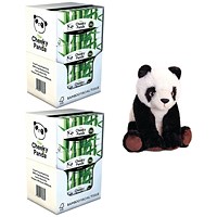 Cheeky Panda Facial Tissues, 3-Ply, 12 Boxes of 80 Sheets - Buy 2 Get Free Panda Toy