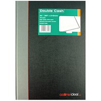Ideal A4 Cashbook Casebound Double Cash 192 Pages Black 6424 Ideal A4 Cashbook Casebound Double Cash 192 Pages Black 6424