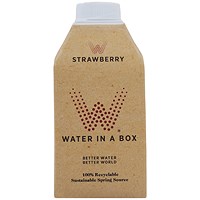 Water in a Box Strawberry Water, Cartons, 500ml, Pack of 12