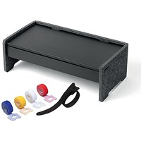 Durable Effect Drawer For Monitor Stand, Black - Get 5 Cavoline Cable Management Grip Ties Free