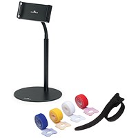 Durable Gooseneck Twist Table Top Tablet Holder, Black - Get Cable Ties Free