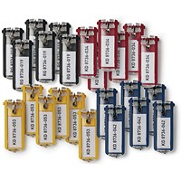 Durable Key Holder Key Clips, Assorted, Pack of 24