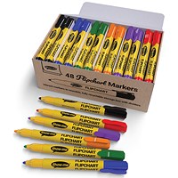 Show-me Flipchart Markers, Assorted, Pack of 48