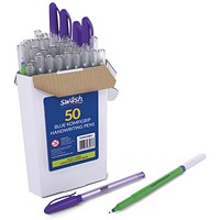 Swash Handwriting Pens, Blue, Pack of 50