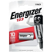 Energizer Lithium Photo 123 Batteries, Pack of 2