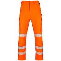 Envirowear Hi-Vis Trousers, Orange, 44