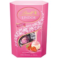 Lindt Lindor Strawberries & Cream Chocolate Box - 200g