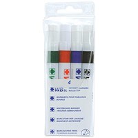 5 Star Dry Wipe Markers, Assorted Colours, Pack of 4