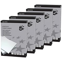 5 Star A4 Premium Paper, White, 90gsm, Box (5 x 500 Sheets)