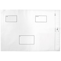 5 Star DX Bags, Waterproof, 600x700mm, Peel & Seal, White, Pack of 50