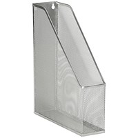 5 Star Mesh Magazine File, Scratch-resistant with Non-marking Rubber Pads, A4+, Silver