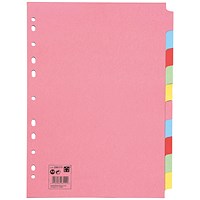 5 Star Subject Dividers, 10-Part, A4, Assorted