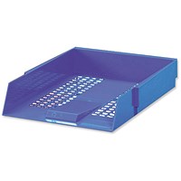 5 Star Letter Tray, High-impact Polystyrene, Foolscap, Blue