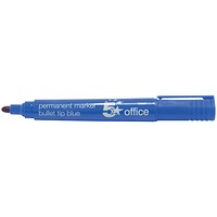 5 Star Permanent Marker, Bullet Tip, Blue, Pack of 12