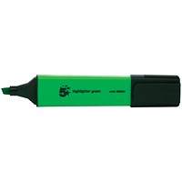 5 Star Highlighters, Green, Pack of 12