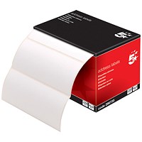 5 Star Address Labels, 89x36mm on Continuous Roll, 250 Labels