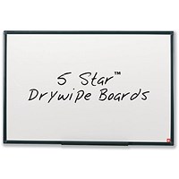 5 Star Lightweight Drywipe Board, Detachable Pen Tray, W1200xH900mm