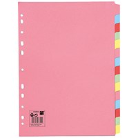 5 Star Subject Dividers, 15-Part, A4, Assorted