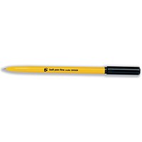 5 Star Ball Pen, Yellow Barrel, Black, Pack of 50